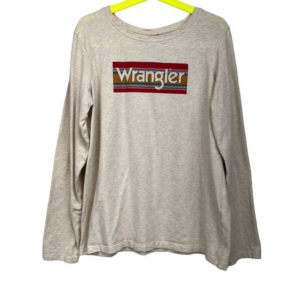 Wrangler Striped Logo Long Sleeve Graphic T Shirt Girls XL - Picture 7 of 7